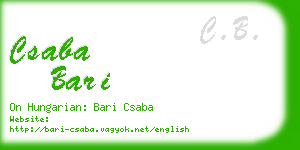 csaba bari business card